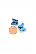 Blue Butterfly Stud Earrings